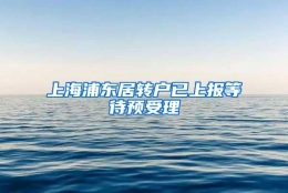 上海浦东居转户已上报等待预受理