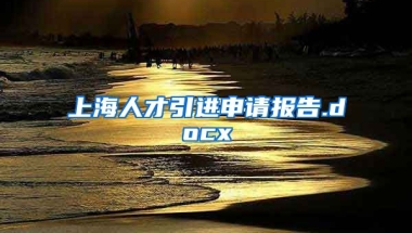 上海人才引进申请报告.docx