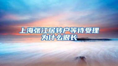 上海张江居转户等待受理为什么很长