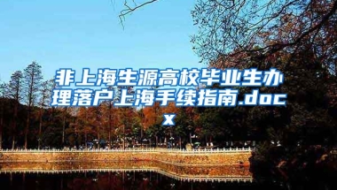 非上海生源高校毕业生办理落户上海手续指南.docx