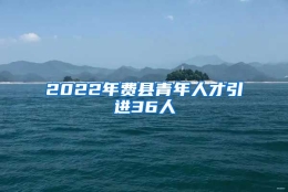 2022年费县青年人才引进36人