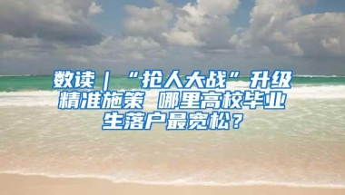 数读｜“抢人大战”升级精准施策 哪里高校毕业生落户最宽松？