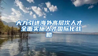 大力引进海外高层次人才 全面实施人才国际化战略