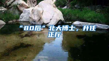 “80后”北大博士，升任正厅