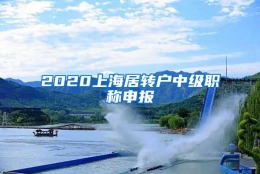 2020上海居转户中级职称申报