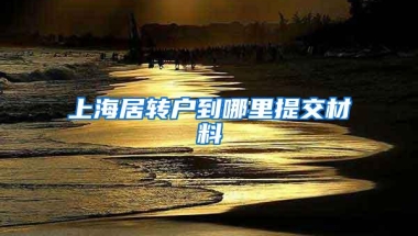 上海居转户到哪里提交材料