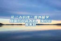 花“大价钱”国外留学，回国后月薪太低，海归心有不甘