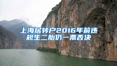 上海居转户2016年前违规生二胎仍一票否决