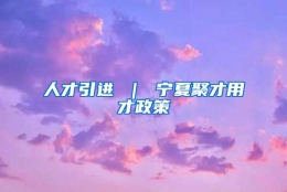 人才引进 ｜ 宁夏聚才用才政策