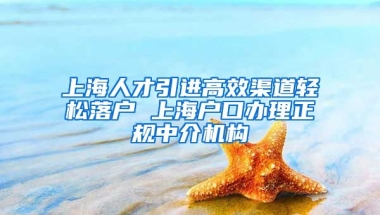 上海人才引进高效渠道轻松落户 上海户口办理正规中介机构