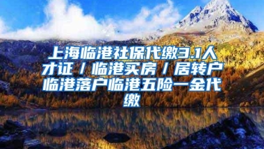 上海临港社保代缴3.1人才证／临港买房／居转户临港落户临港五险一金代缴