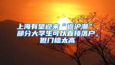 上海有望迎来“返沪潮”，部分大学生可以直接落户，但门槛太高