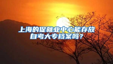 上海的促就业中心能存放自考大专档案吗？