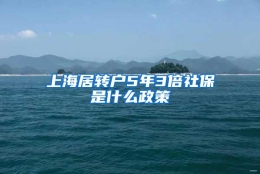 上海居转户5年3倍社保是什么政策