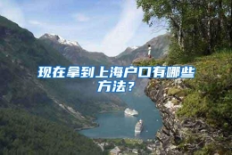 现在拿到上海户口有哪些方法？