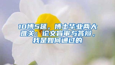 10博5延，博士毕业两大难关：论文盲审与答辩，我是如何通过的