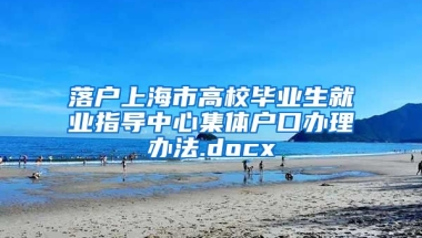 落户上海市高校毕业生就业指导中心集体户口办理办法.docx