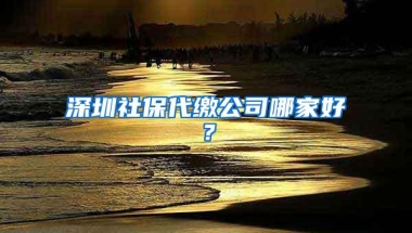 深圳社保代缴公司哪家好？