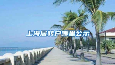 上海居转户哪里公示