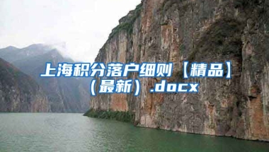 上海积分落户细则【精品】（最新）.docx