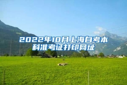 2022年10月上海自考本科准考证打印网址