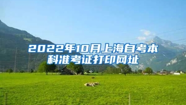 2022年10月上海自考本科准考证打印网址