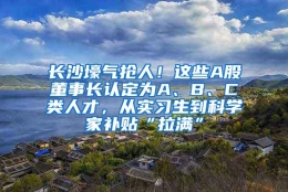 长沙壕气抢人！这些A股董事长认定为A、B、C类人才，从实习生到科学家补贴“拉满”