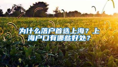 为什么落户首选上海？上海户口有哪些好处？