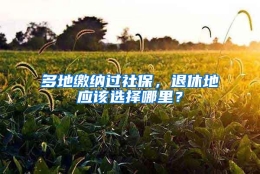 多地缴纳过社保，退休地应该选择哪里？