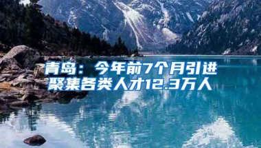 青岛：今年前7个月引进聚集各类人才12.3万人