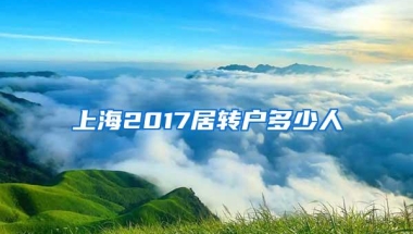 上海2017居转户多少人