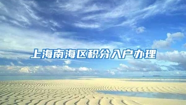 上海南海区积分入户办理