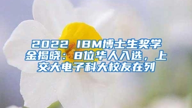 2022 IBM博士生奖学金揭晓：8位华人入选，上交大电子科大校友在列