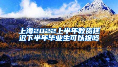 上海2022上半年教资延迟下半年毕业生可以报吗