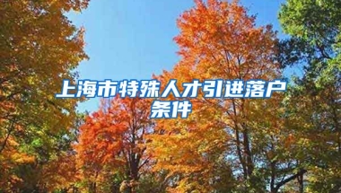 上海市特殊人才引进落户条件