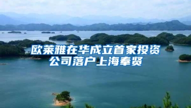 欧莱雅在华成立首家投资公司落户上海奉贤