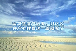 留学生落户上海，社区公共户办理看这一篇就够了