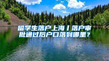 留学生落户上海丨落户审批通过后户口落到哪里？