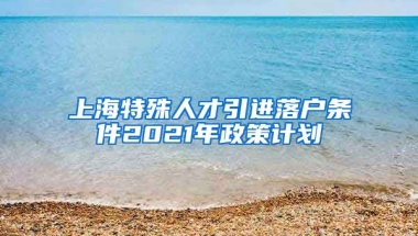 上海特殊人才引进落户条件2021年政策计划