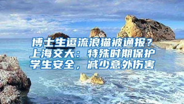 博士生逗流浪猫被通报？上海交大：特殊时期保护学生安全，减少意外伤害