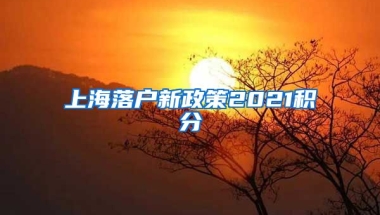 上海落户新政策2021积分