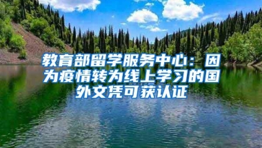 教育部留学服务中心：因为疫情转为线上学习的国外文凭可获认证