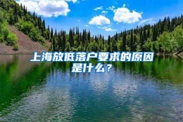 上海放低落户要求的原因是什么？