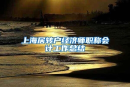 上海居转户经济师职称会计工作总结