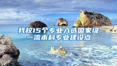 我校15个专业入选国家级一流本科专业建设点