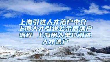 上海引进人才落户中介 上海人才引进公示后落户流程 上海用人单位引进人才落户