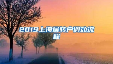 2019上海居转户调动流程