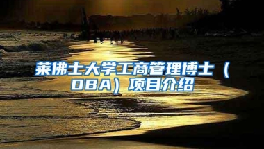 莱佛士大学工商管理博士（DBA）项目介绍