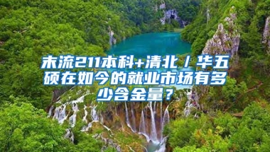 末流211本科+清北／华五硕在如今的就业市场有多少含金量？