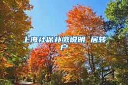 上海社保补缴说明 居转户